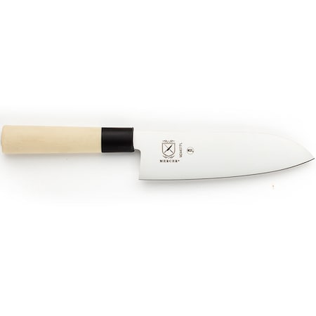 MERCER CUTLERY Santoku Knife, Santoprene Hndl, 7"/16.5cm M24407PL