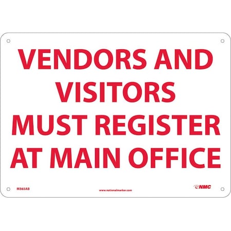 Nmc Vendors And Visitors Must Register At Main Office Sign, M365AB M365AB