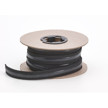 Pearl Non Skid Clear Silicon Elastic, .5", PK2, Black, Polyester/rubber, 4 L, 4 W M4020-9999-050-10