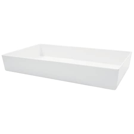 Tablecraft Straight Sided Bowl, Wht, 20"X12"X3" M4033WH
