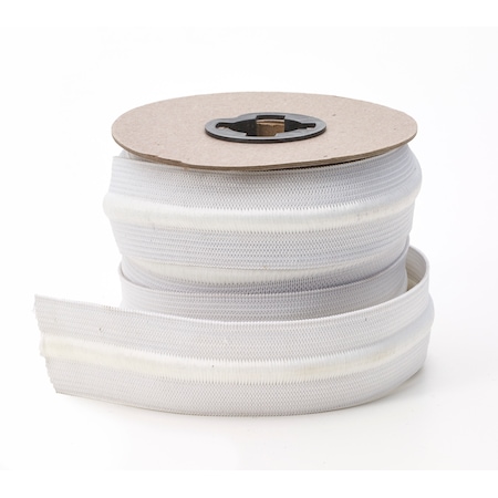Pearl Draw Cord Elastic, White 1-1/4", PK4, White, Polyester/rubber, 4 L, 4 W M4055-125-10