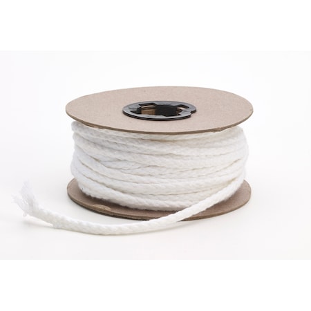Pearl Draw Cord, White, 1/4", Cotton, PK2, White, Cotton, 4 L, 4 W M4910-0000-025-25