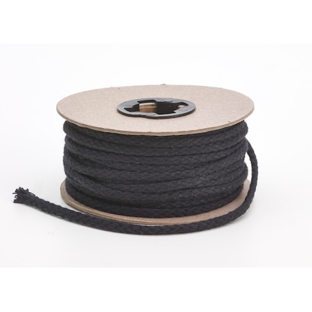 Pearl Draw Cord, Black 1/4", Cotton, PK2, Black, Cotton, 4 L, 4 W M4910-9999-025-25