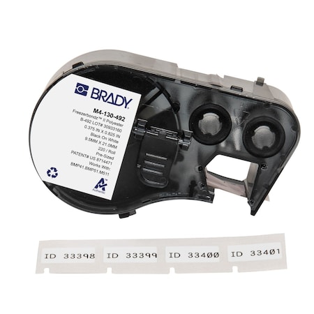 Brady Label/RibbonCartridge, White, 53/64inW M4-130-492