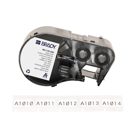 Brady Label/RibbonCartridge, White, 53/64inW M4-130-499