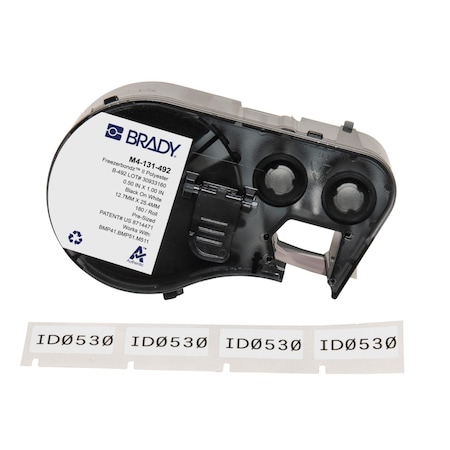 Brady Label/RibbonCartridge, White, Matte, 1inW M4-131-492