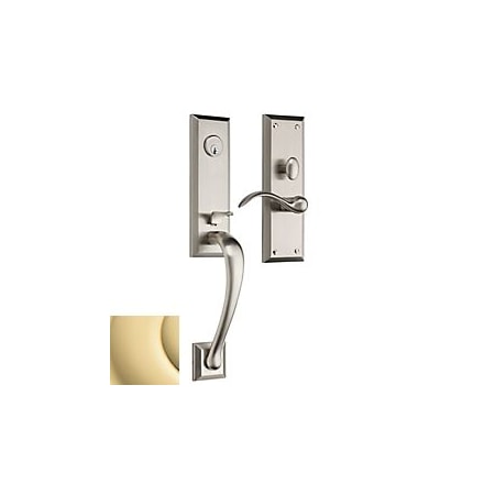 Baldwin Single Cylinder Handlesets Unlacquered Brass M502.031.RENT