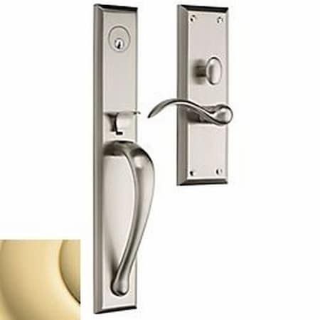 Baldwin Entry Handlesets Unlacquered Brass M504.031.RENT