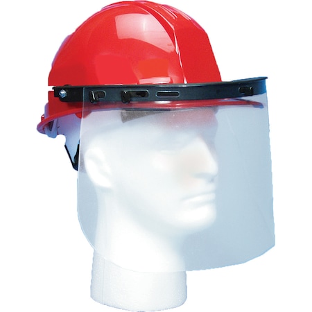 Mutual Industries Hard Hat Plastic Face Shield, PK5, For Use With Eye and Face Protection CLEAR, 5 PK M50511