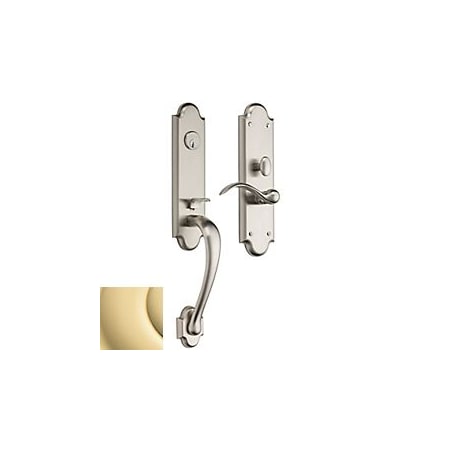 Baldwin Single Cylinder Handlesets Unlacquered Brass M512.031.RENT