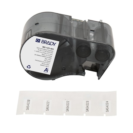 Brady Label/RibbonCartridge, White, 1-1/8inW M5-123-461