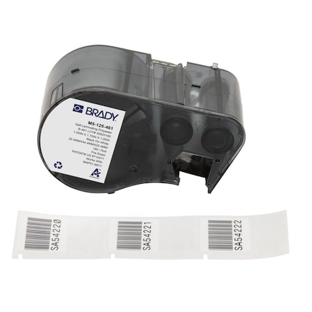 Brady Label/RibbonCartridge, White, 1-3/4inW M5-125-461