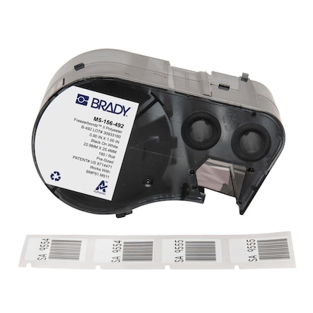 Brady Label/RibbonCartridge, White, 29/32inW M5-156-492
