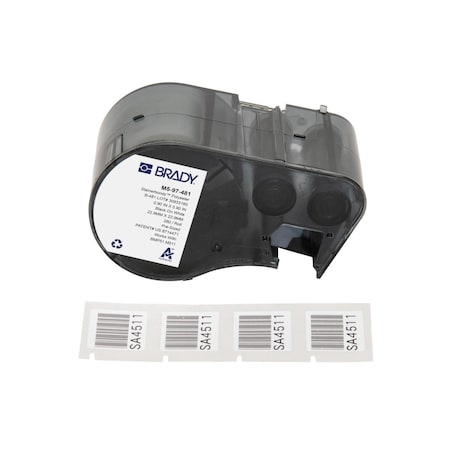 Brady Label/RibbonCartridge, White, 29/32inW M5-97-481