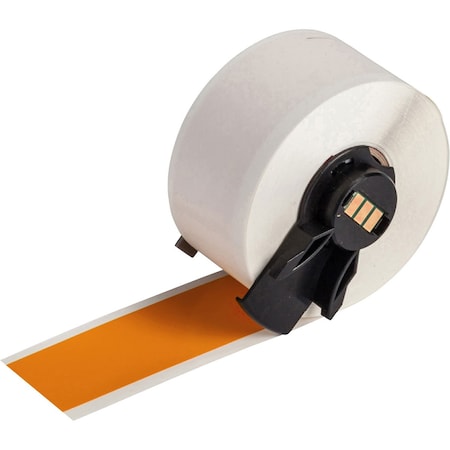 Brady ContinuousLabelStock, Orange, Gloss, 1inW M6C-1000-584-OR