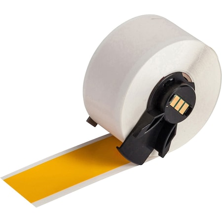 Brady ContinuousLabelStock, Yellow, Gloss, 1inW M6C-1000-584-YL