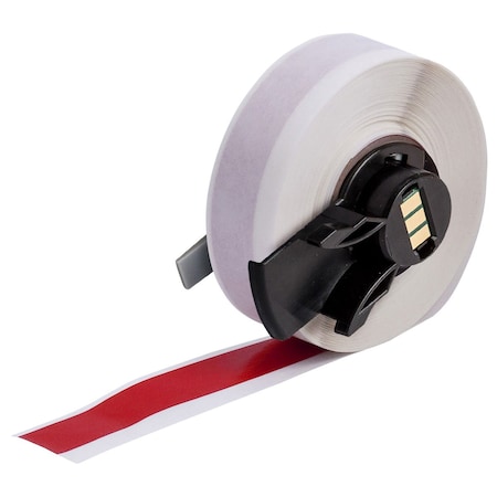 Brady ContinuousLabelStock, Red, Gloss, 1/2inW M6C-500-595-RD