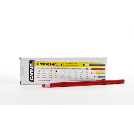 Mutual Industries Peel-Off Multi-Purpose China Marker, PK2, RED Color Family, 2 PK M822-10
