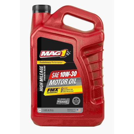 Mag 1 Engine Oil, Hi Mileage, 10W-30, 5 Qt. MAG67180