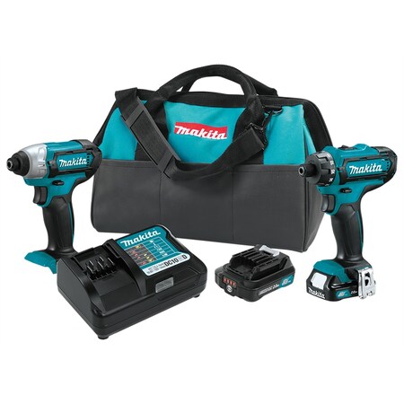 Makita Li-Ion 2 Piece Combo Kit, 12V Max Cxt MAKCT230R