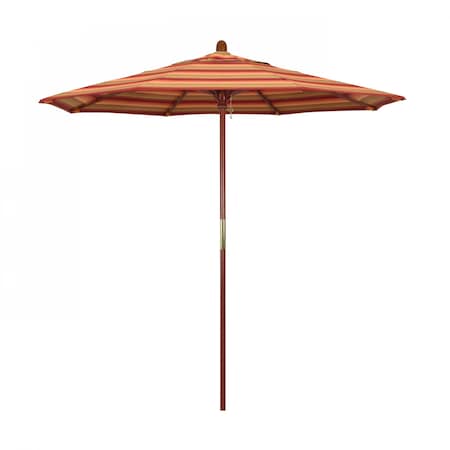 California Umbrella Patio Umbrella, Octagon, 93.13" H, Sunbrella Fabric, Astoria Sunset 194061035986