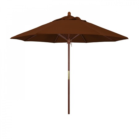 California Umbrella Patio Umbrella, Octagon, 97.5" H, Pacifica Fabric, Brick 194061037287