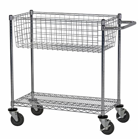 Technibilt Supply Cart, 1 Basket-1 Shelf, 18x42x40 MC24.1