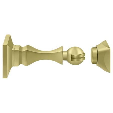 Deltana Magnetic Door Holder 3-1/2" Bright Brass MDH35U3