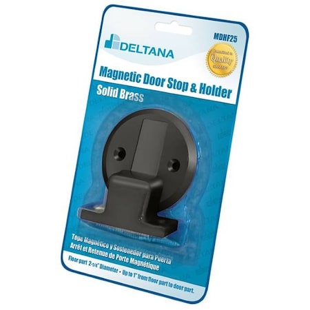 Deltana Magnetic Door Holder Flush 2-1/2" Diameter Blister Pack Orb MDHF25BP10B