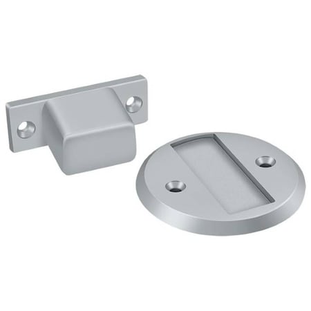 Deltana Magnetic Door Holder Flush 2-1/2" Diameter Satin Chrome MDHF25U26D