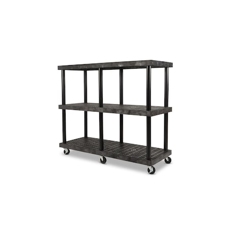 Spc Industrial Dura-Shelf, Mobile, 66"x24", 3-Shelf System MDS6624X3