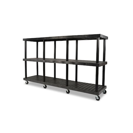 Spc Industrial Dura-Shelf, Mobile, 96"x24", 3-Shelf System MDS9624X3
