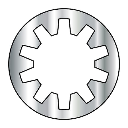 Zoro Select Internal Tooth Lock Washer, For Screw Size M3.5 , 18-8 Stainless Steel Plain Finish, 10000 PK MD03.5WIA2