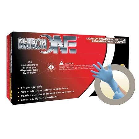 Ansell Disposable Gloves, 5.5 mil Palm, Nitrile, L, Blue MFXNO123L