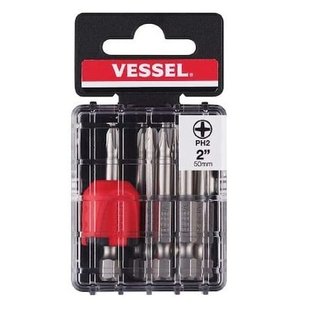 Vessel NECK TORSION Power Bit PH2x50 W/ M, PK10 MGEPH250P10T