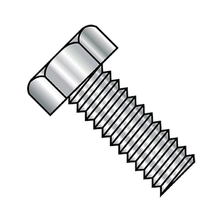 Zoro Select 1/4"-20 x 1-1/4 in Hex Hex Machine Screw, Plain Steel, 1000 PK 1420MH188