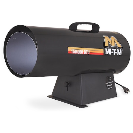 Mi-T-M Propane Forced Air, portable heater, Liquid Propane, Electronic, One-Touch, 8.7" Wx 25.1" L MH-0150-LMT0