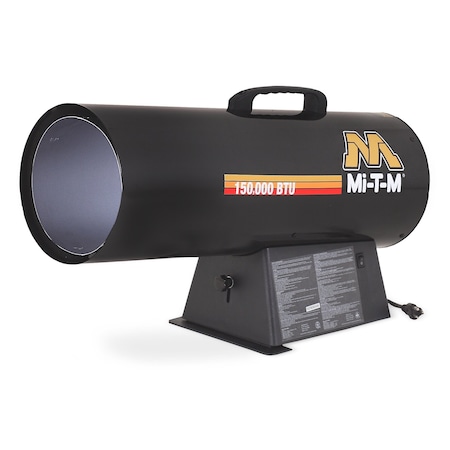 Mi-T-M Propane Forced Air, portable heater, Liquid Propane, Electronic, One-Touch, 9" Wx 25.1" L MH-0150-NM10
