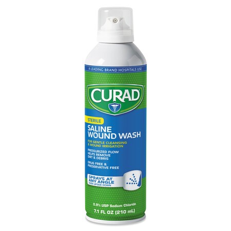 Curad Sterile Saline Wound Wash, 7.1 Oz Bottle CURSALINE7