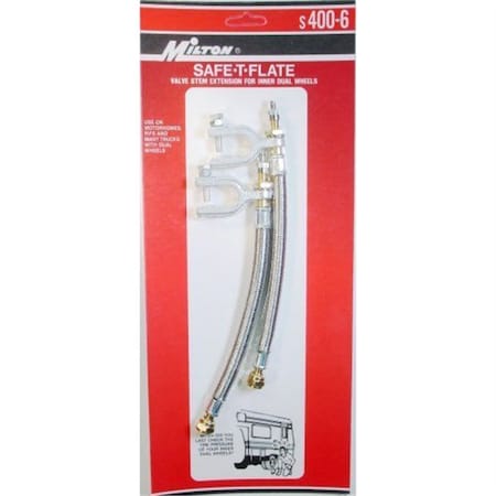 Milton Saf-T-Flate Valve Ext. 2/Cd MILS400-6