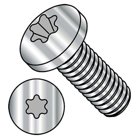 Zoro Select M2-0.4X12 ISO7045 6 LOBE PAN MS 188 STAINLESS STEEL MI212MTP188