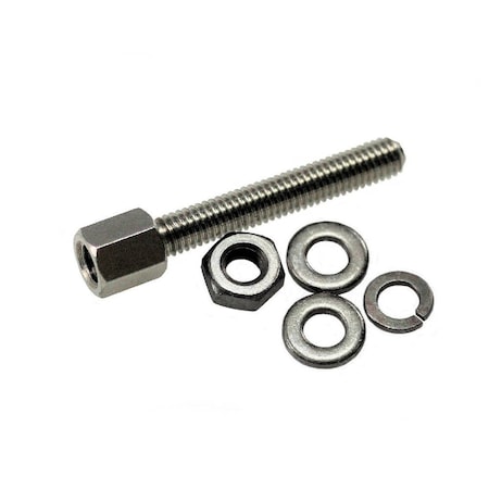 UNICORP Jack Screw Standoff, M3 Thrd Sz, 19 mm L, Stainless Steel Passivated MJAX210-M09-F09-M3