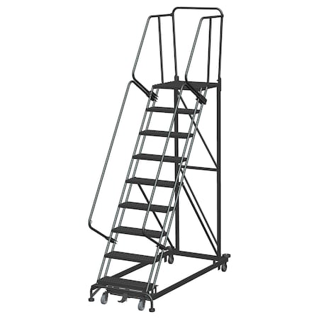 Ballymore Safety Rolling Ladder, Steel, 90 in.H ML093221G