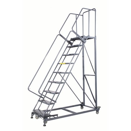 Ballymore Safety Rolling Ladder, Steel, 90 in.H ML093221P