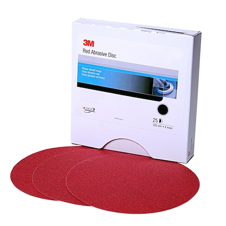 3M Red Abrasive Stikit Disc, 6", P180,100 Per Roll MMM01112