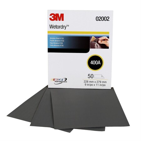 3M Wetordry Tri-M-Ite 9"X11"Sheet, 50 Sheet MMM2002