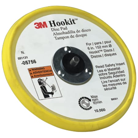 3M Hookit Low Profile Disc Pad, 6" MMM5756