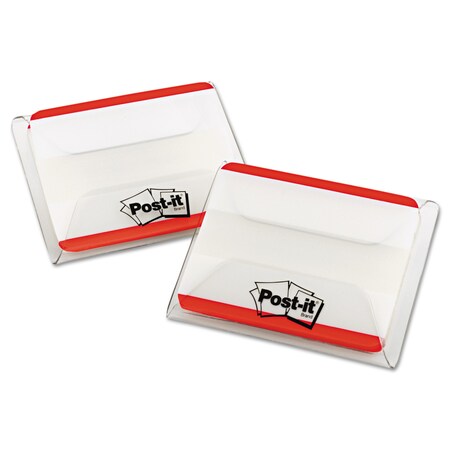 Post-It File Tabs, 2x1 1/2, Lined, Red, PK50 686F-50RD