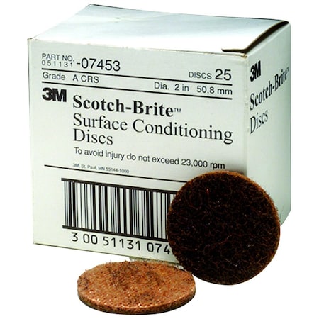3M Scotch Brite Surface Conditioning Discs Coarse Brown, 2" MMM7453