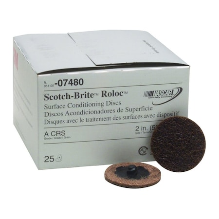 3M Coarse Scotch Brite Roloc Surface Conditioning Discs, 2" MMM7480